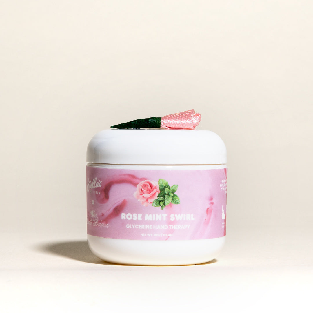 Camille x Stella's Glycerine Hand Therapy™ 4oz Rose Mint Swirl