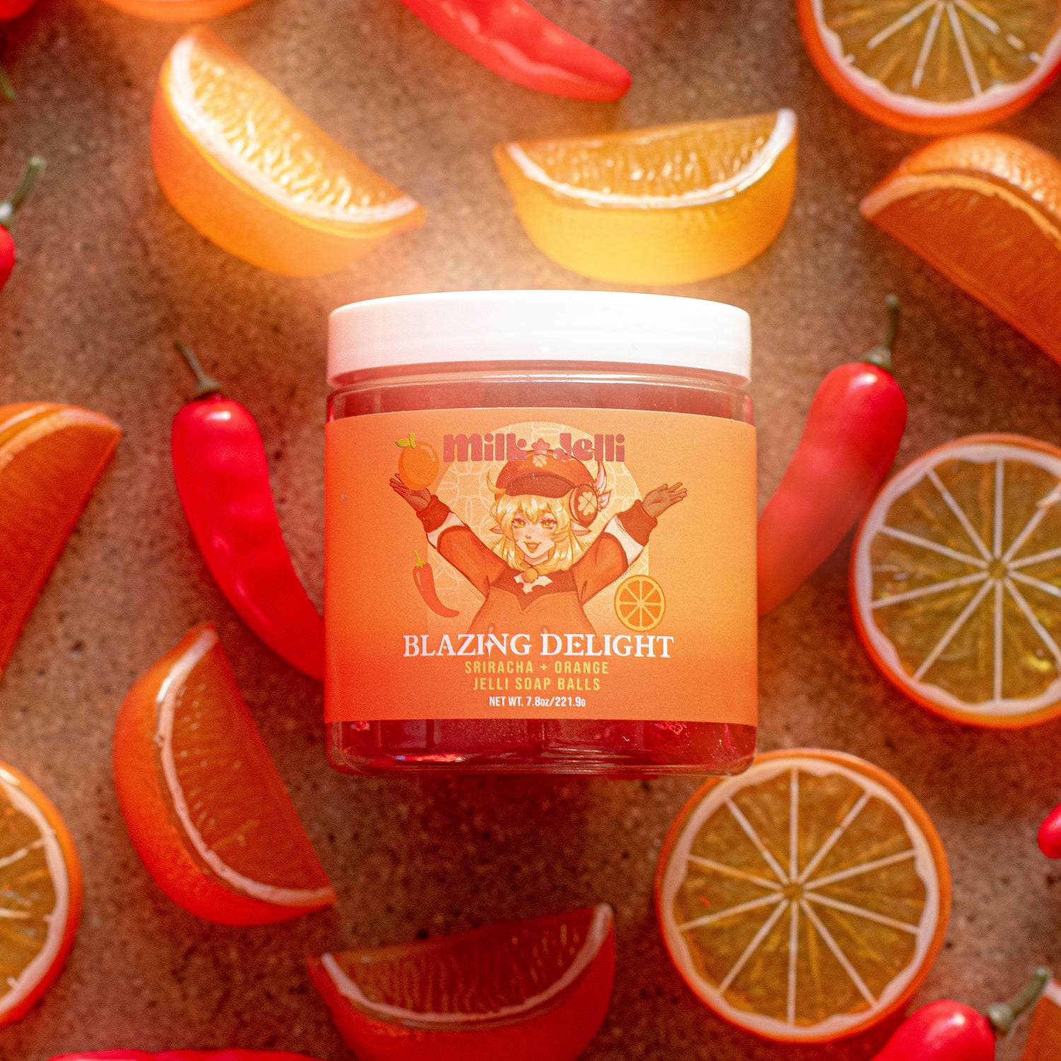 Genshin Impact Blazing Delight Sriracha + Orange Jelli Soap Balls