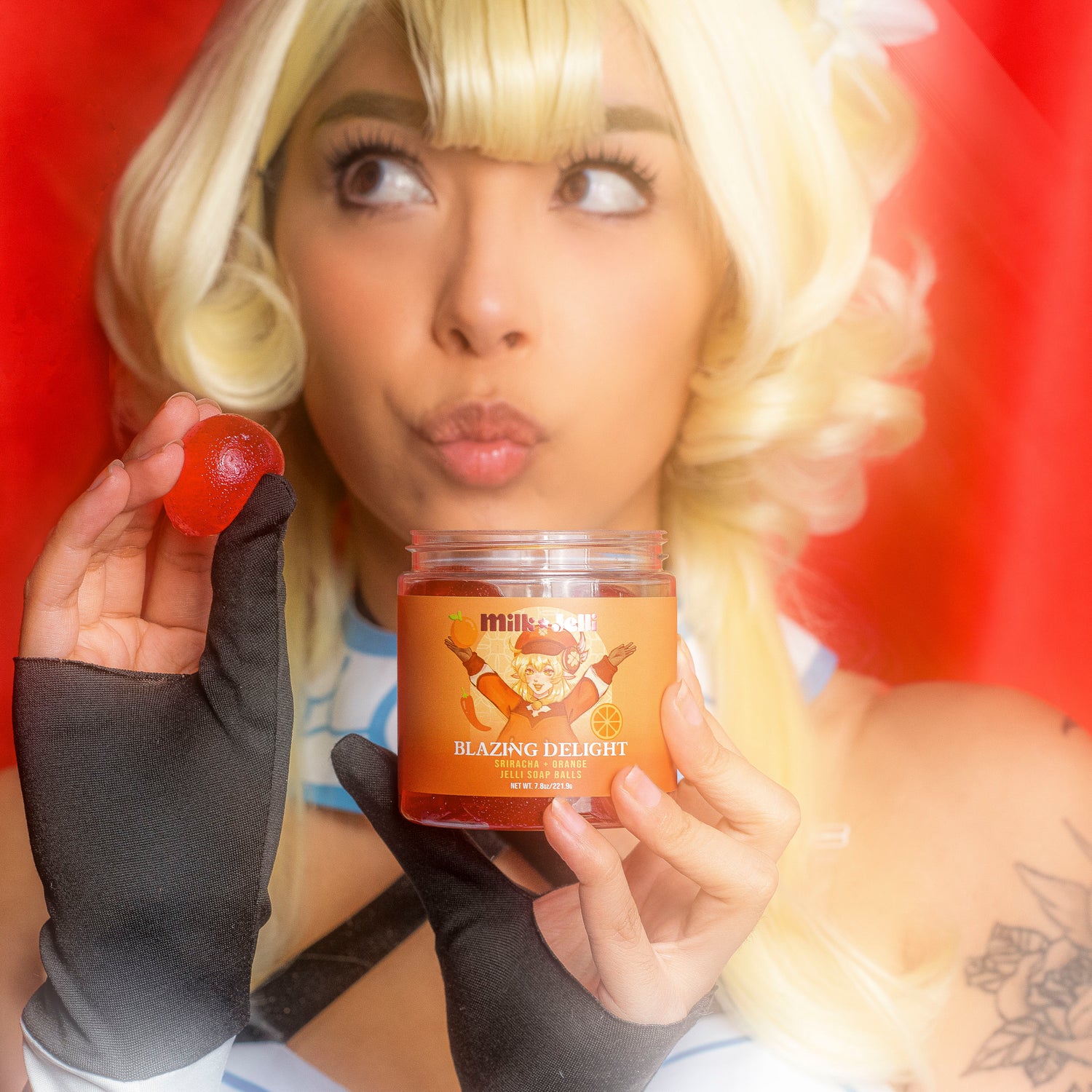 Genshin Impact Blazing Delight Sriracha + Orange Jelli Soap Balls