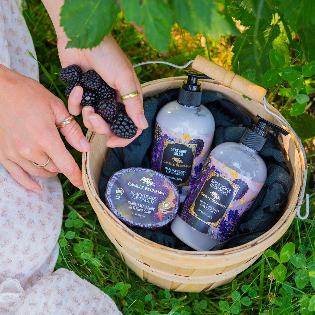 Essentials Gift Basket Blackberry Lavender - Camille Beckman