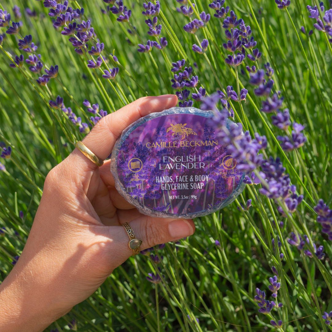 lavender plant gift basket Camille Beckman Essentials Gift Basket English Lavender