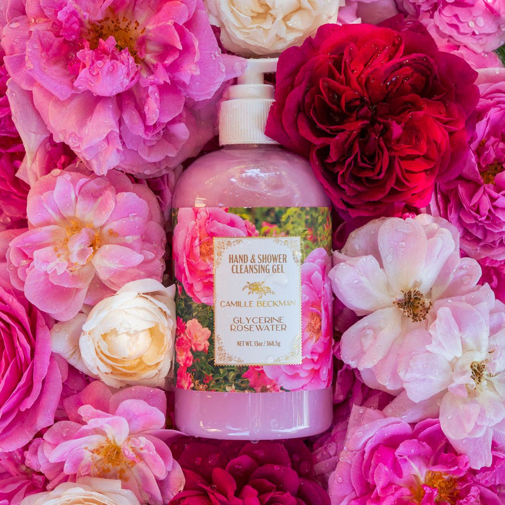 Hand & Shower Cleansing Gel 13oz Glycerine Rosewater - Camille Beckman