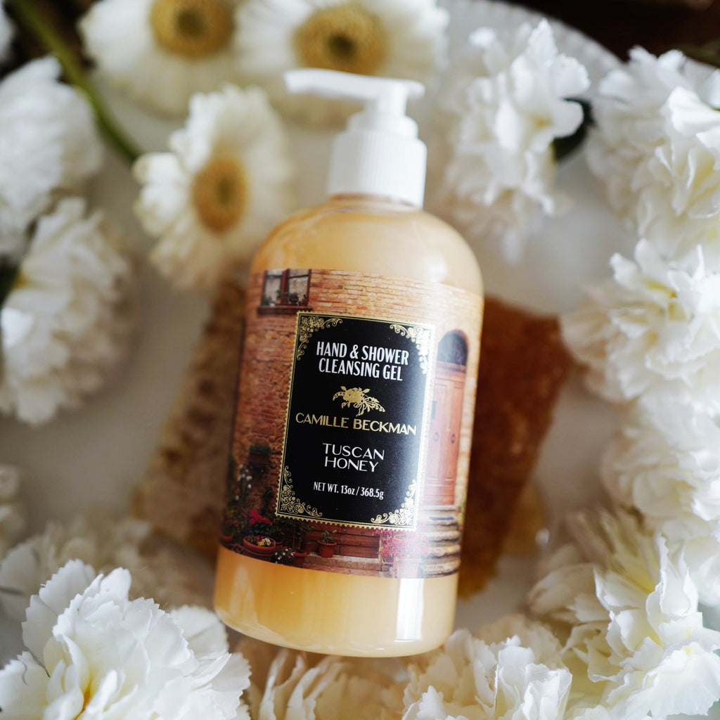 Hand & Shower Cleansing Gel 13oz Tuscan Honey - Camille Beckman