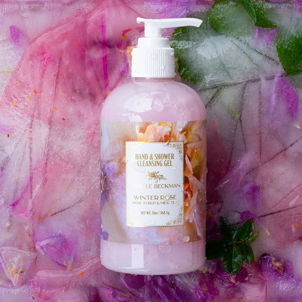 Hand & Shower Cleansing Gel 13oz Winter Rose - Camille Beckman