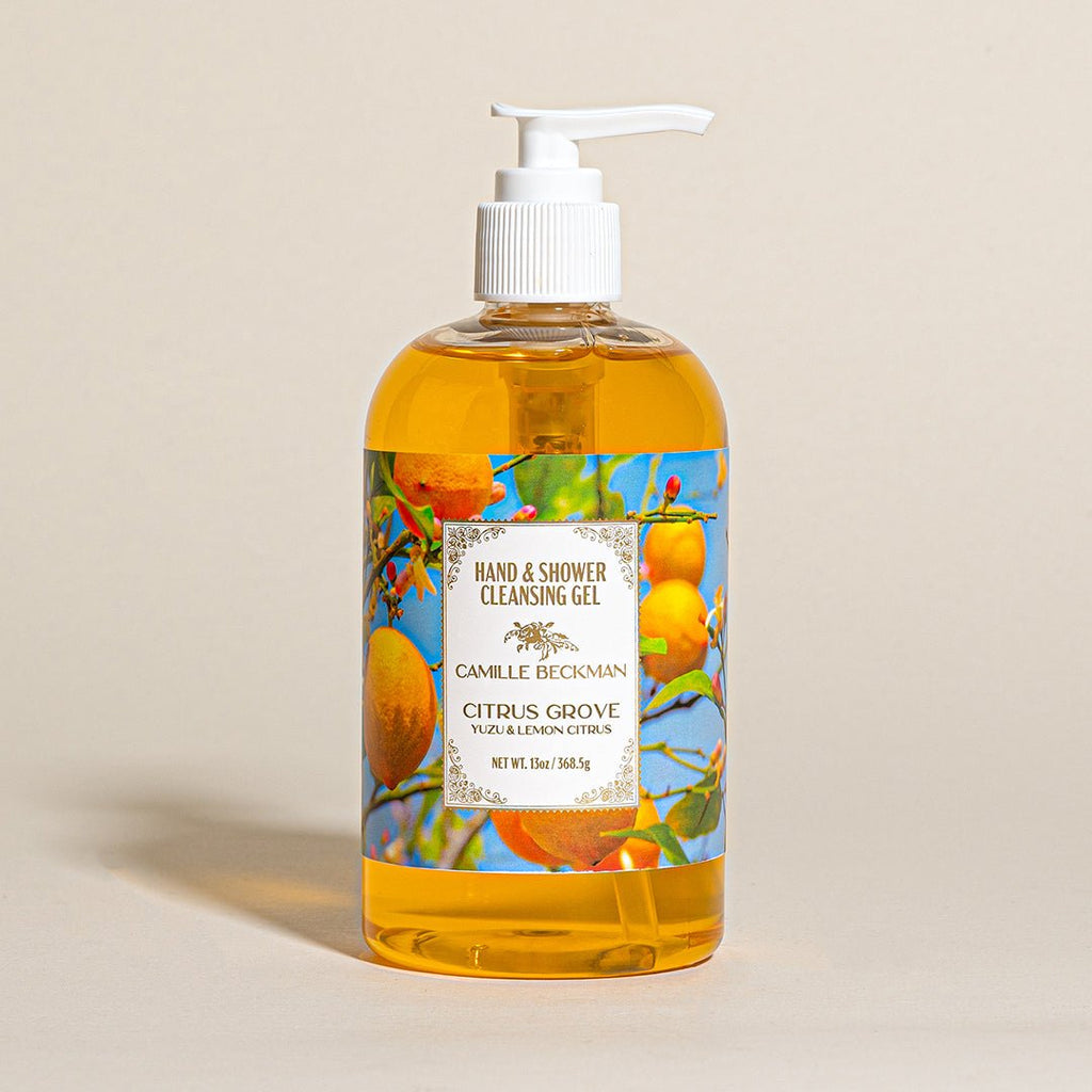 Hand & Shower Cleansing Gel Pump Bottle - Camille Beckman