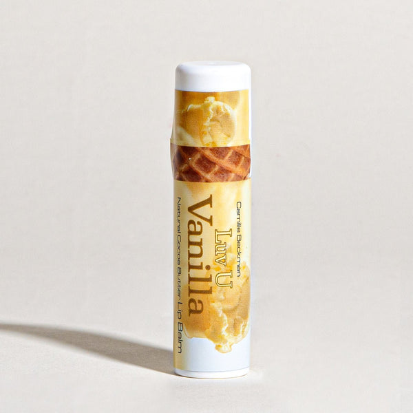 Luv U Vanilla Jumbo Natural Cocoa Butter Lip Balm - Camille Beckman