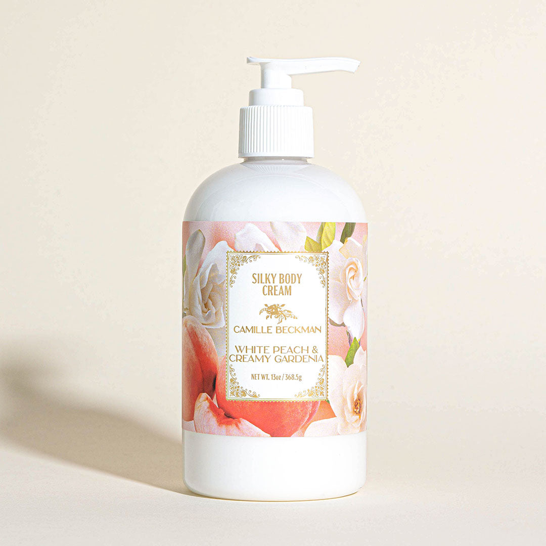 Silky Body Cream 13oz White Peach & Creamy Gardenia – Camille Beckman