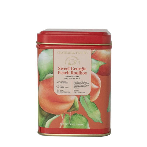 Chateau des Fleurs Sweet Georgia Peach Rooiboos Tea Tin - Camille Beckman