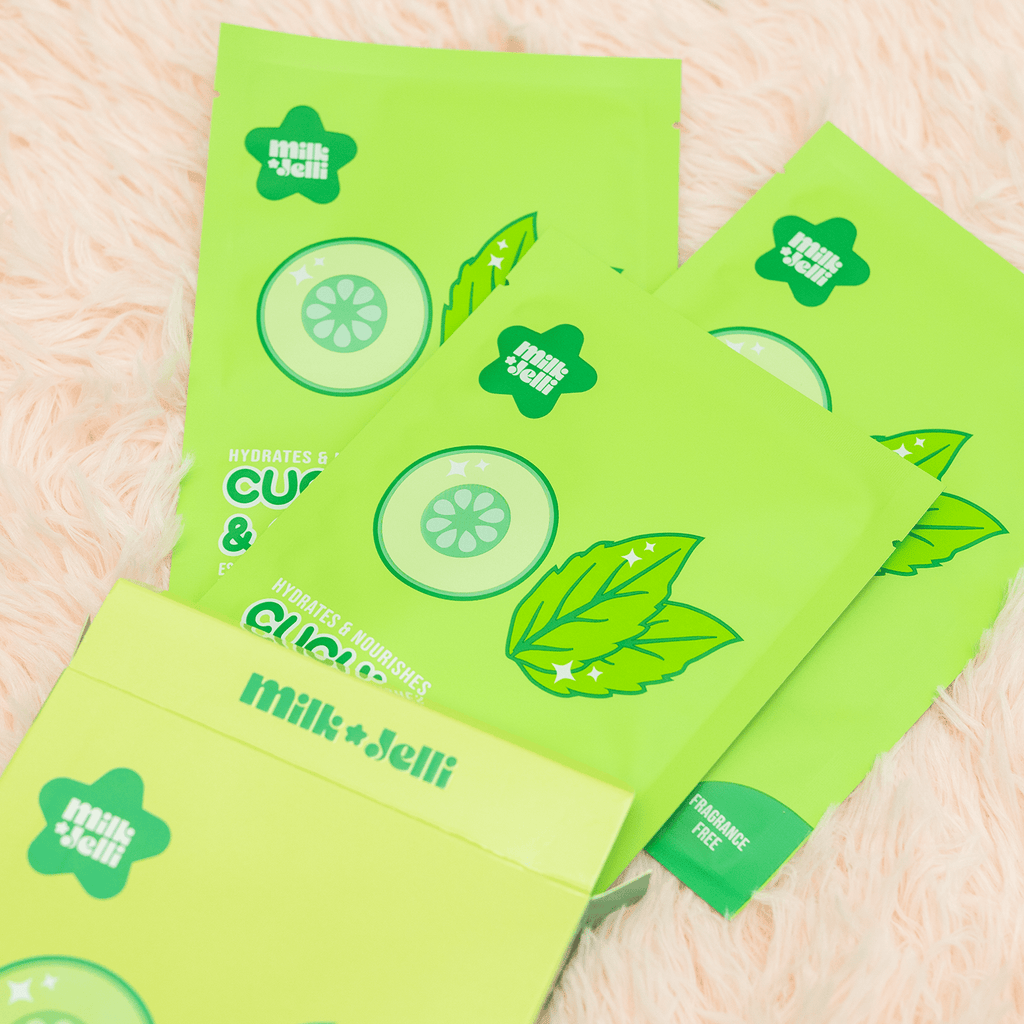 Cucumber + Green Tea Face Mask Box of 7 - Camille Beckman