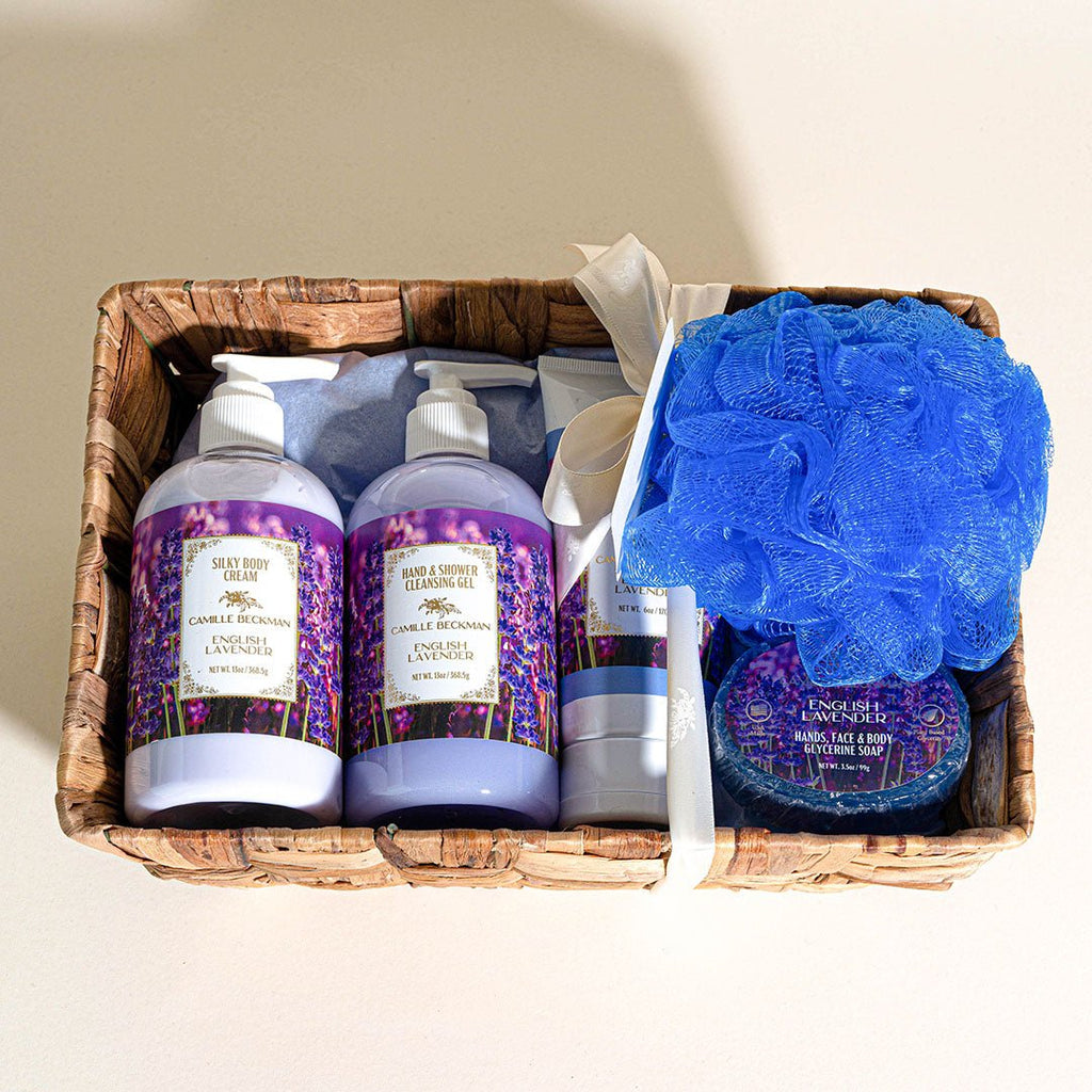 Essentials Gift Basket English Lavender - Camille Beckman