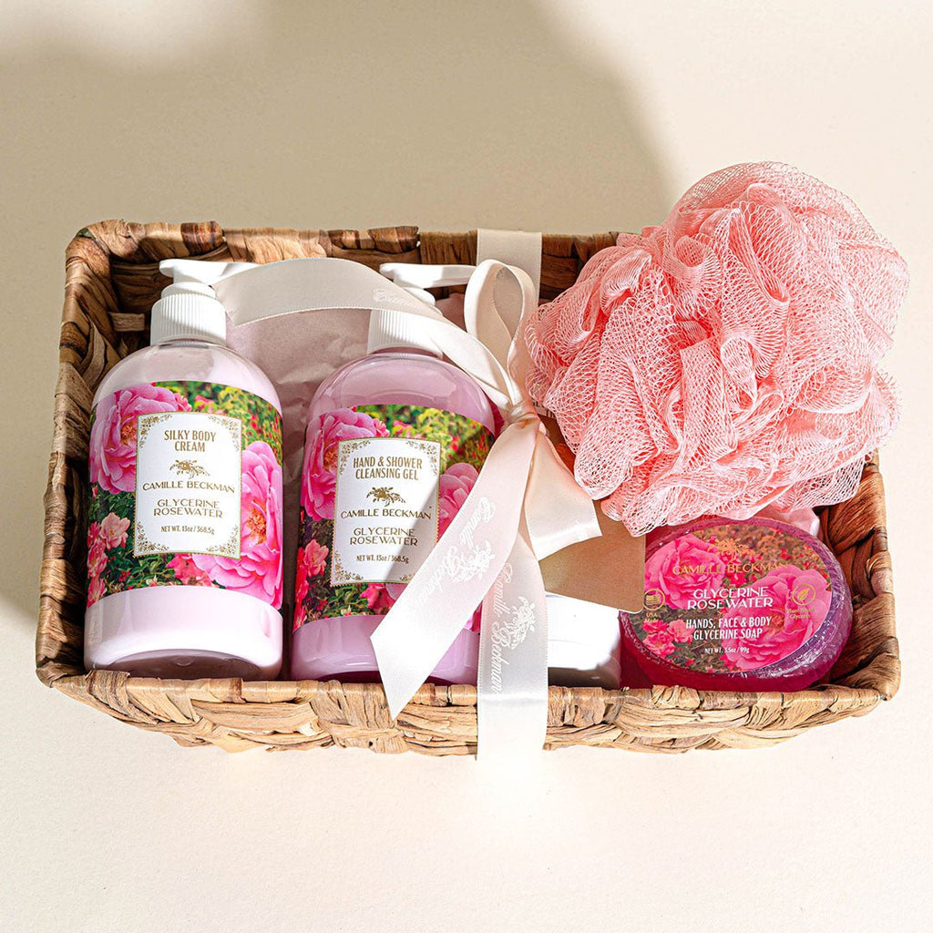 Essentials Gift Basket Glycerine Rosewater - Camille Beckman