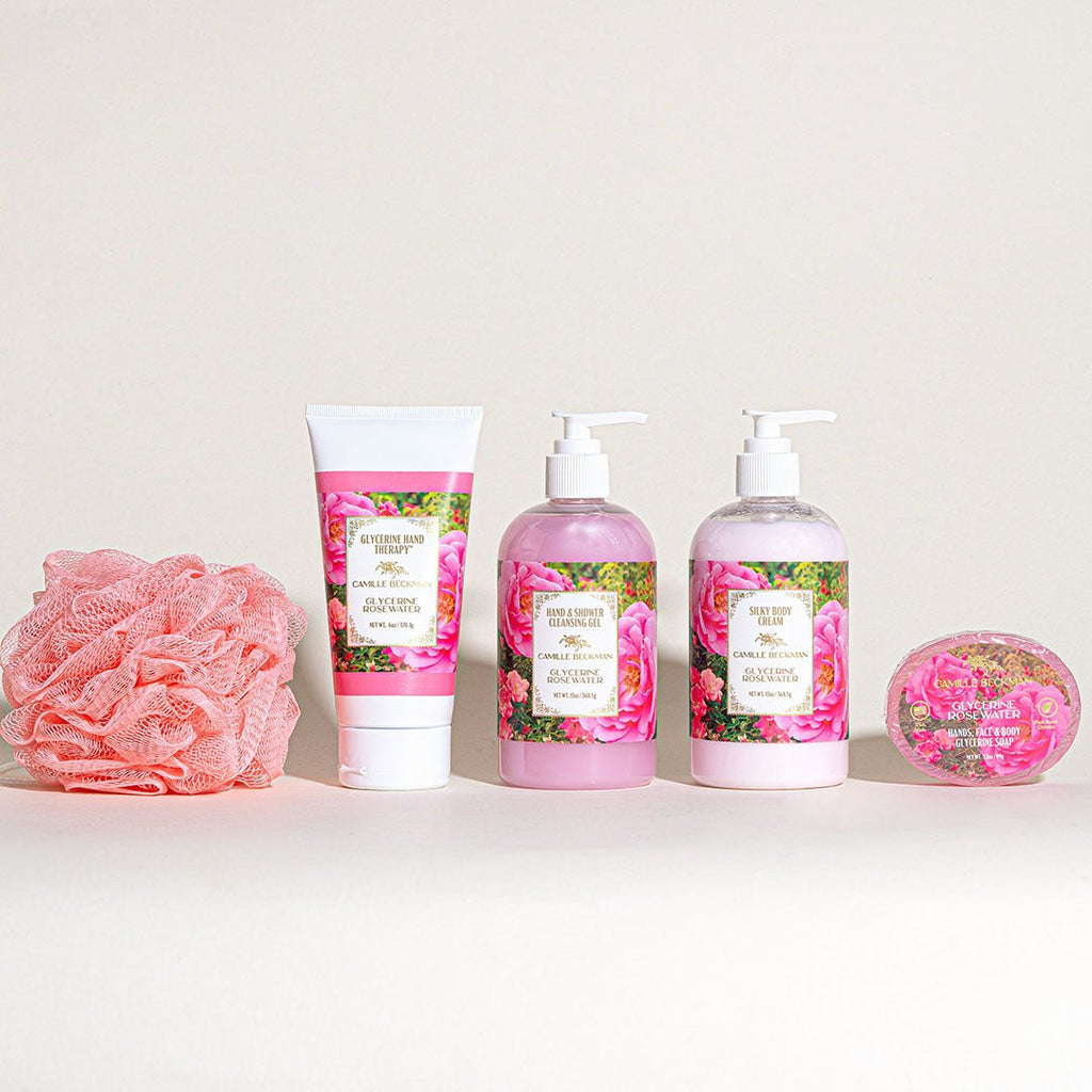 Essentials Gift Basket Glycerine Rosewater - Camille Beckman