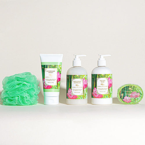 Essentials Gift Basket Lotus Blossom & Green Tea - Camille Beckman