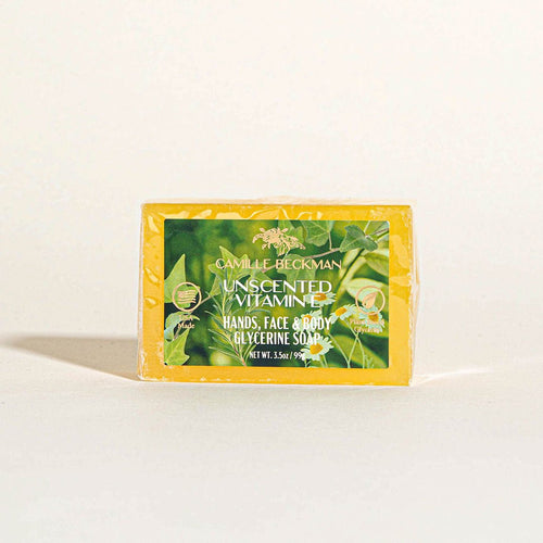 Glycerine Bar Soap Unscented 3.5oz - Camille Beckman